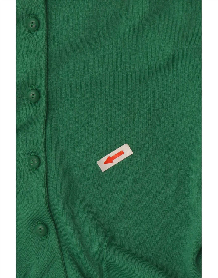 Zara Mujer Cárdigan Suéter UK 12 Rayón Verde Medio