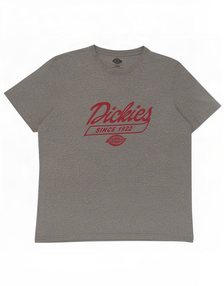 Dickies - Camiseta gráfica para hombre, talla grande, algodón gris