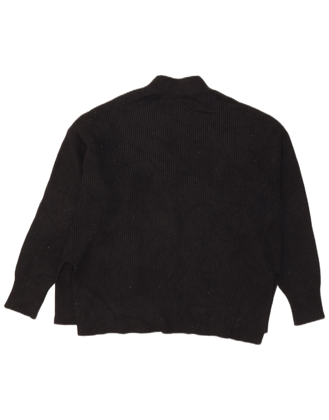 Zara Mujer Suéter Cárdigan Extragrande UK 44 Mediano Negro