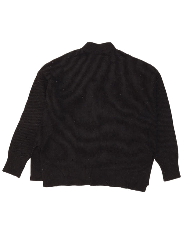 Zara Mujer Suéter Cárdigan Extragrande UK 44 Mediano Negro