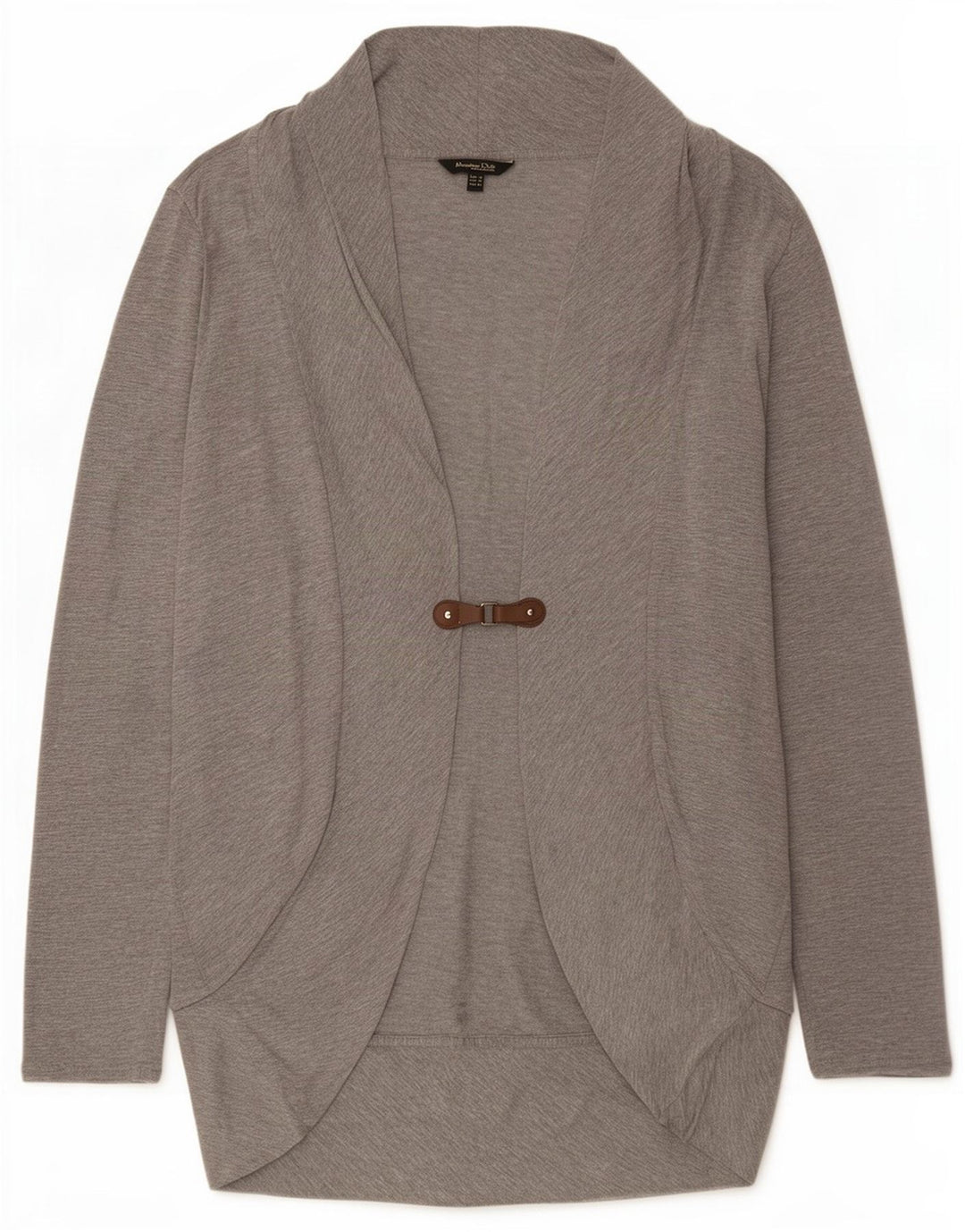 Massimo Dutti Cárdigan Largo para Mujer UK 42 Gris Medio