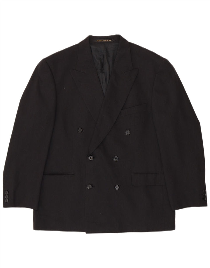 Marks & Spencer Chaqueta tipo blazer con doble botonadura para hombre UK 42 Large Grey