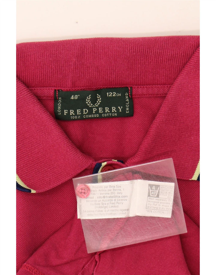 FRED PERRY Mens Polo Shirt Large Pink Cotton Vintage Fred Perry and Second-Hand Fred Perry from Messina Hembry 