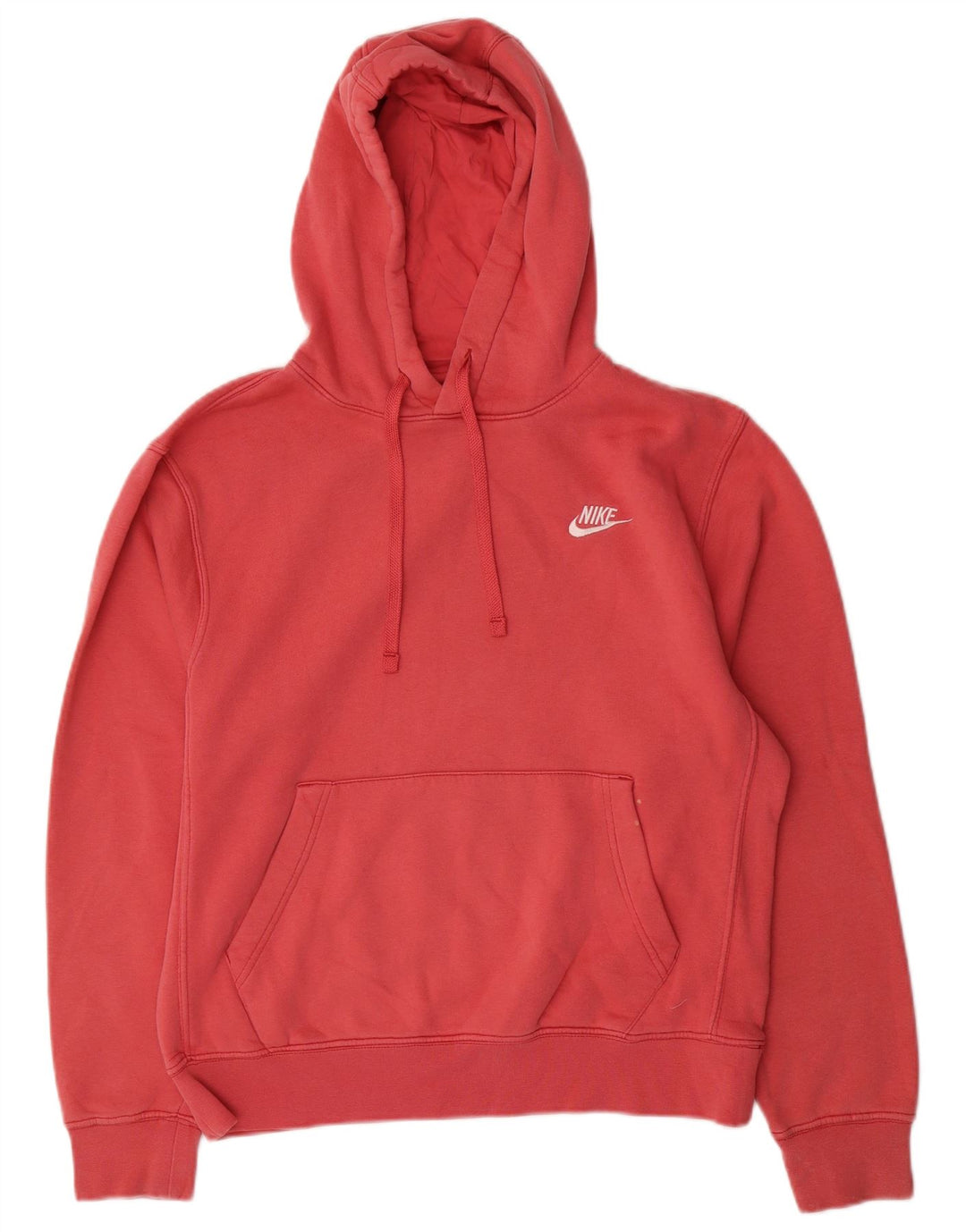 Nike - Sudadera con capucha para hombre, talla pequeña, color rojo, algodón