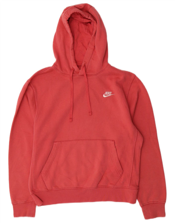 Nike - Sudadera con capucha para hombre, talla pequeña, color rojo, algodón