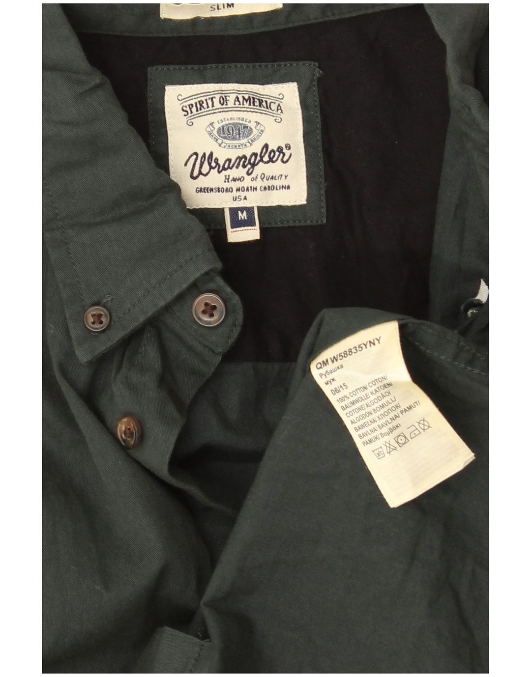 Wrangler Camisa ajustada para mujer UK 44 Algodón verde medio