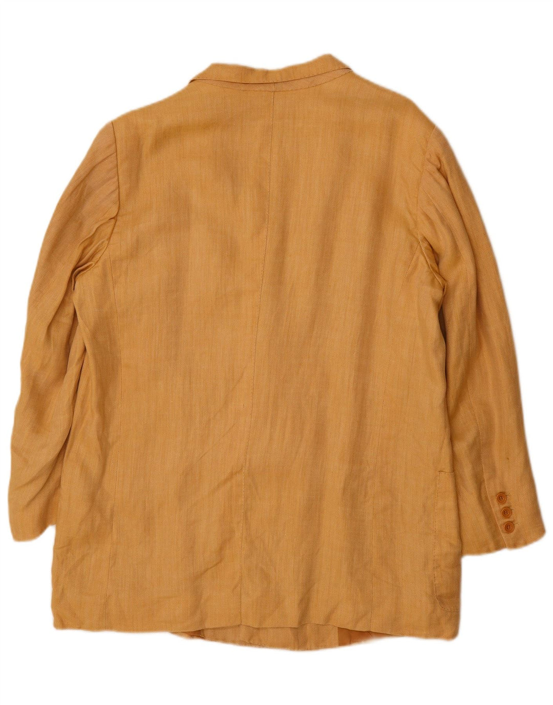 Vintage hombres chaqueta blazer de doble pecho Reino Unido 38 espiga amarilla mediana