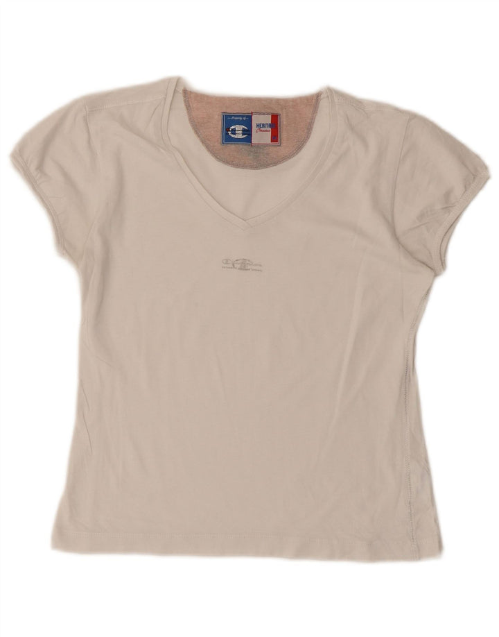Champion Heritage Classics - Camiseta corta para mujer (talla 40), color blanco