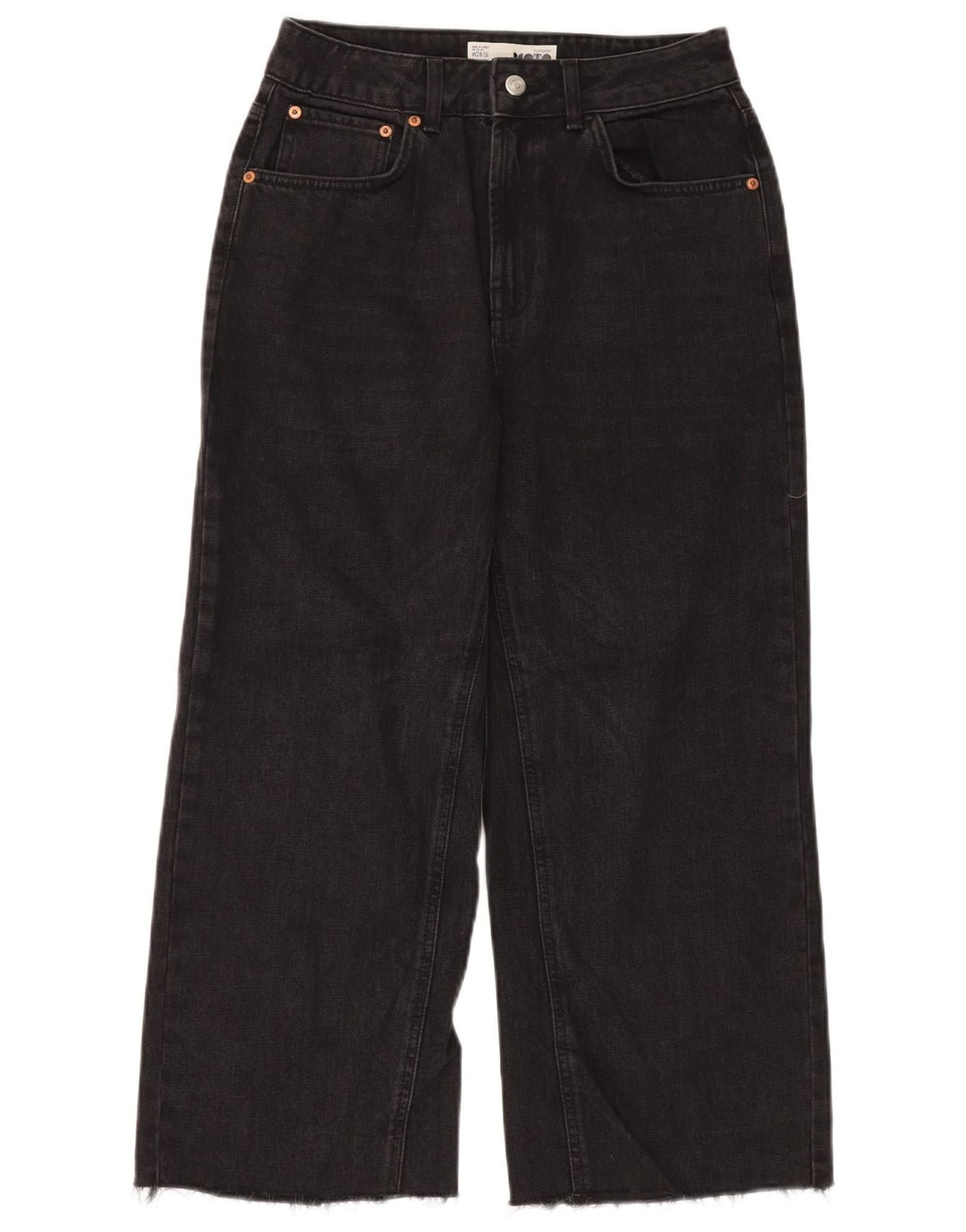 TOPSHOP Vaqueros de pierna ancha para mujer W28 L23 Poliéster negro