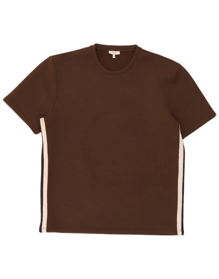 Reiss Camiseta para hombre Top 2XL Marrón Poliéster