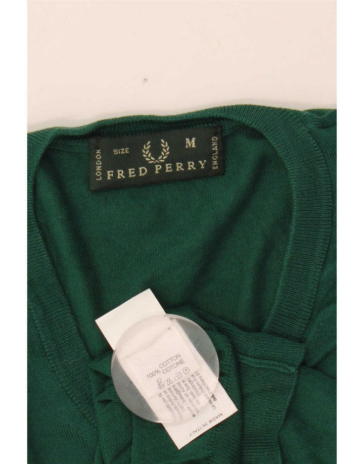 Fred Perry Jersey Con Cuello En V Para Hombre Algodón Verde Medio