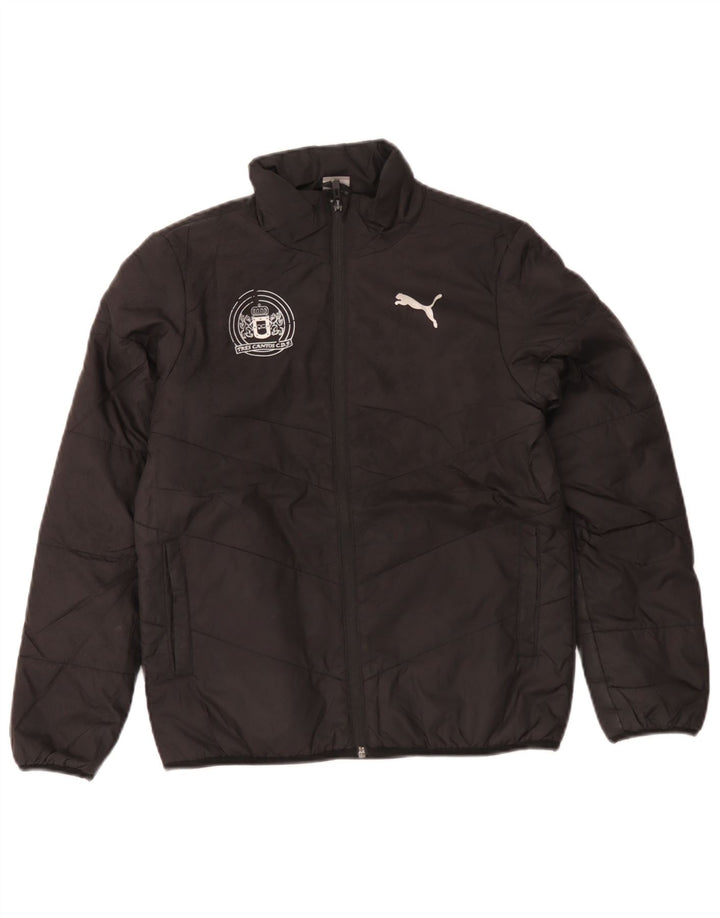 Puma Chaqueta acolchada con gráfico para niños 11-12 años Negro