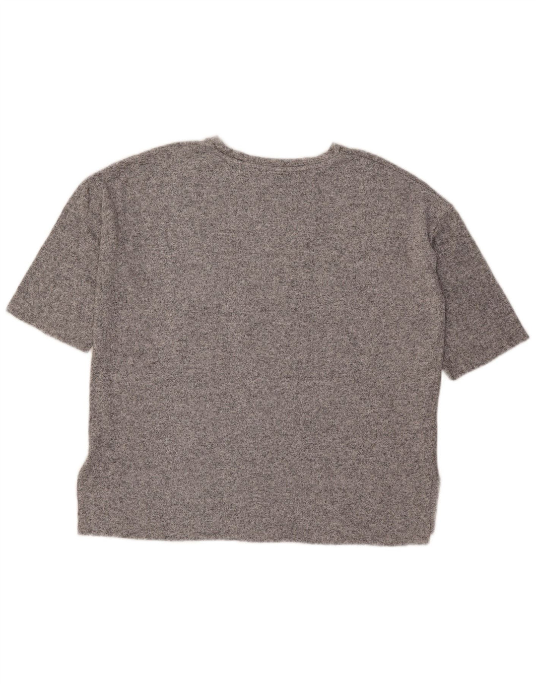 Zara Mujer Camiseta Extragrande Top UK 10 Small Viscosa Gris Moteada