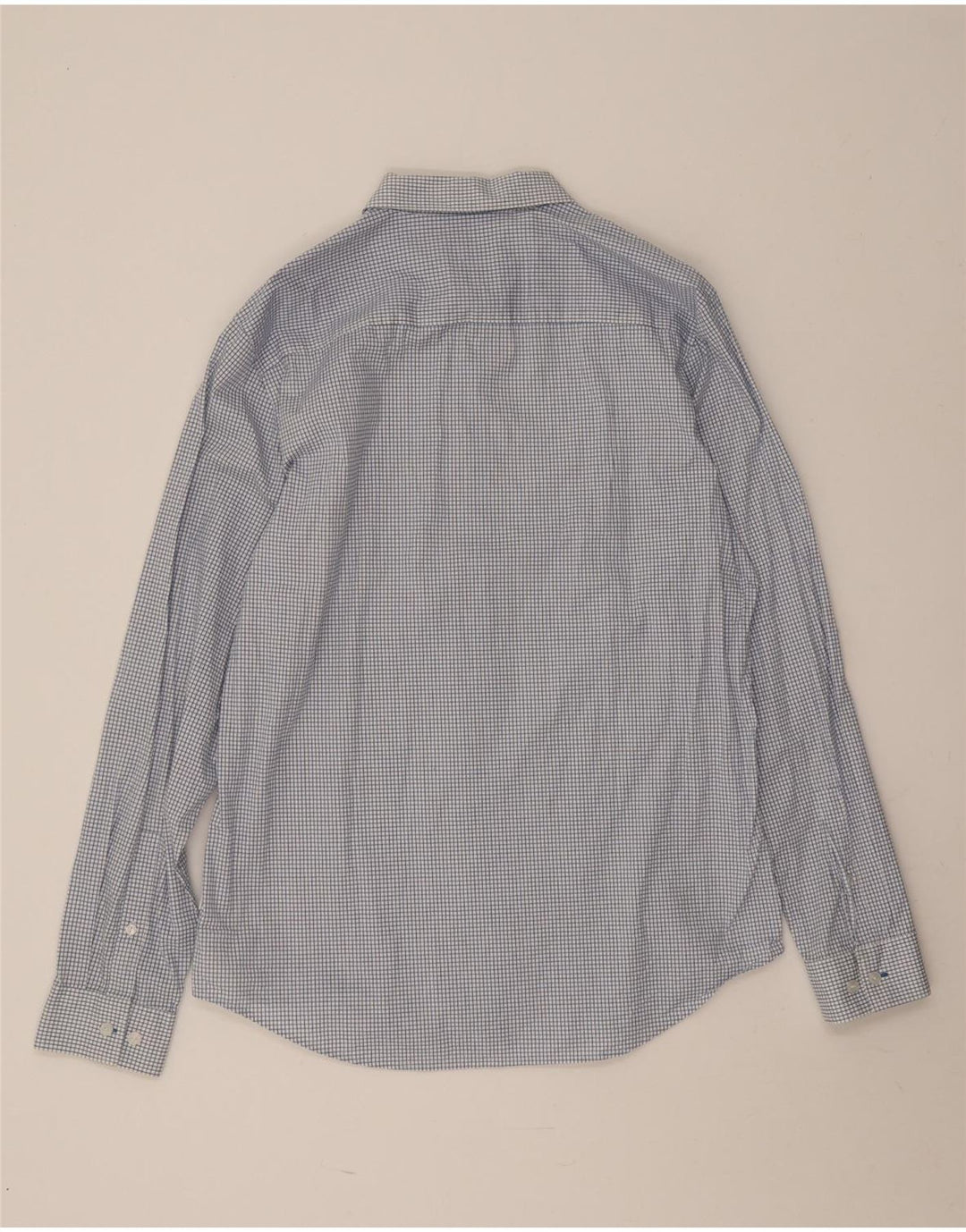 Camisa Calvin Klein Hombre Slim Fit Algodón A Cuadros Azul Grande