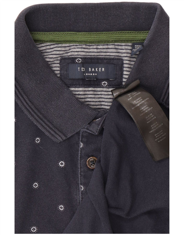 Polo para hombre de Ted Baker de algodón con lunares en azul marino pequeño