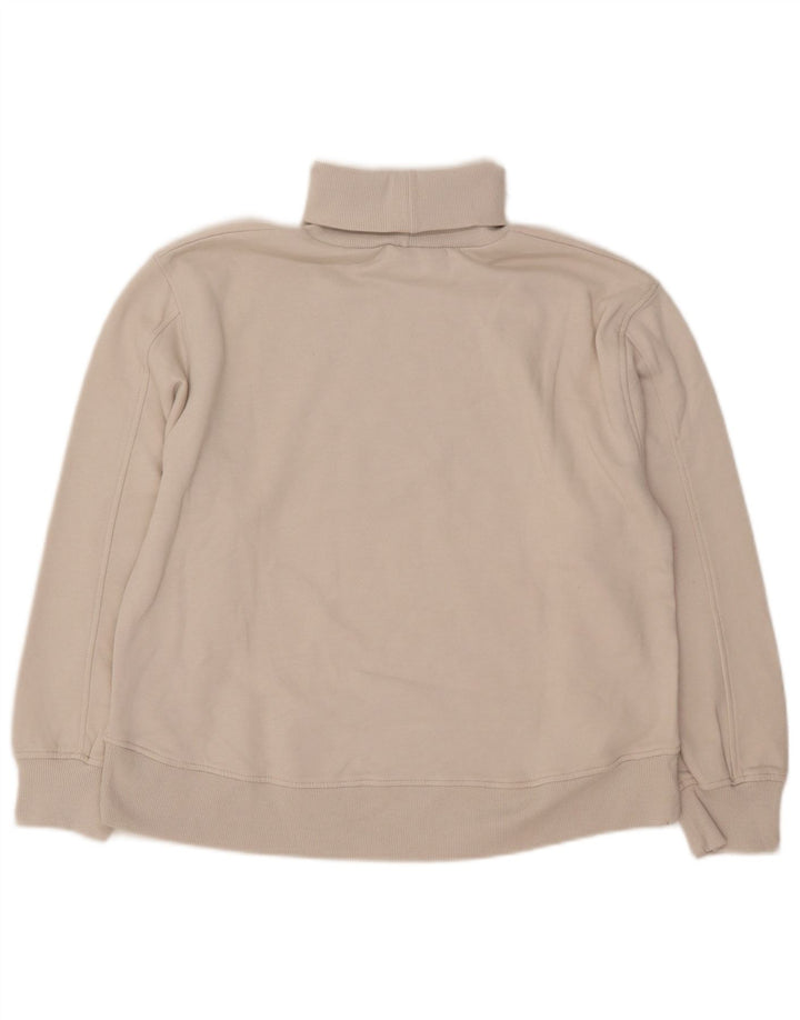 Zara Mujer Roll Neck Sudadera Jumper UK 44 Medio Beige Algodón