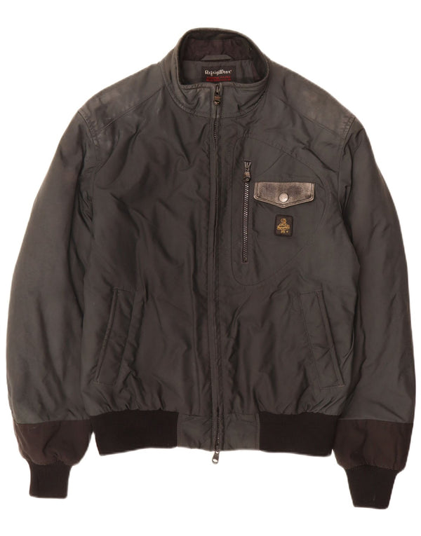 Refrigiwear Chaqueta Bomber para Hombre UK 40 Grande Poliamida Gris