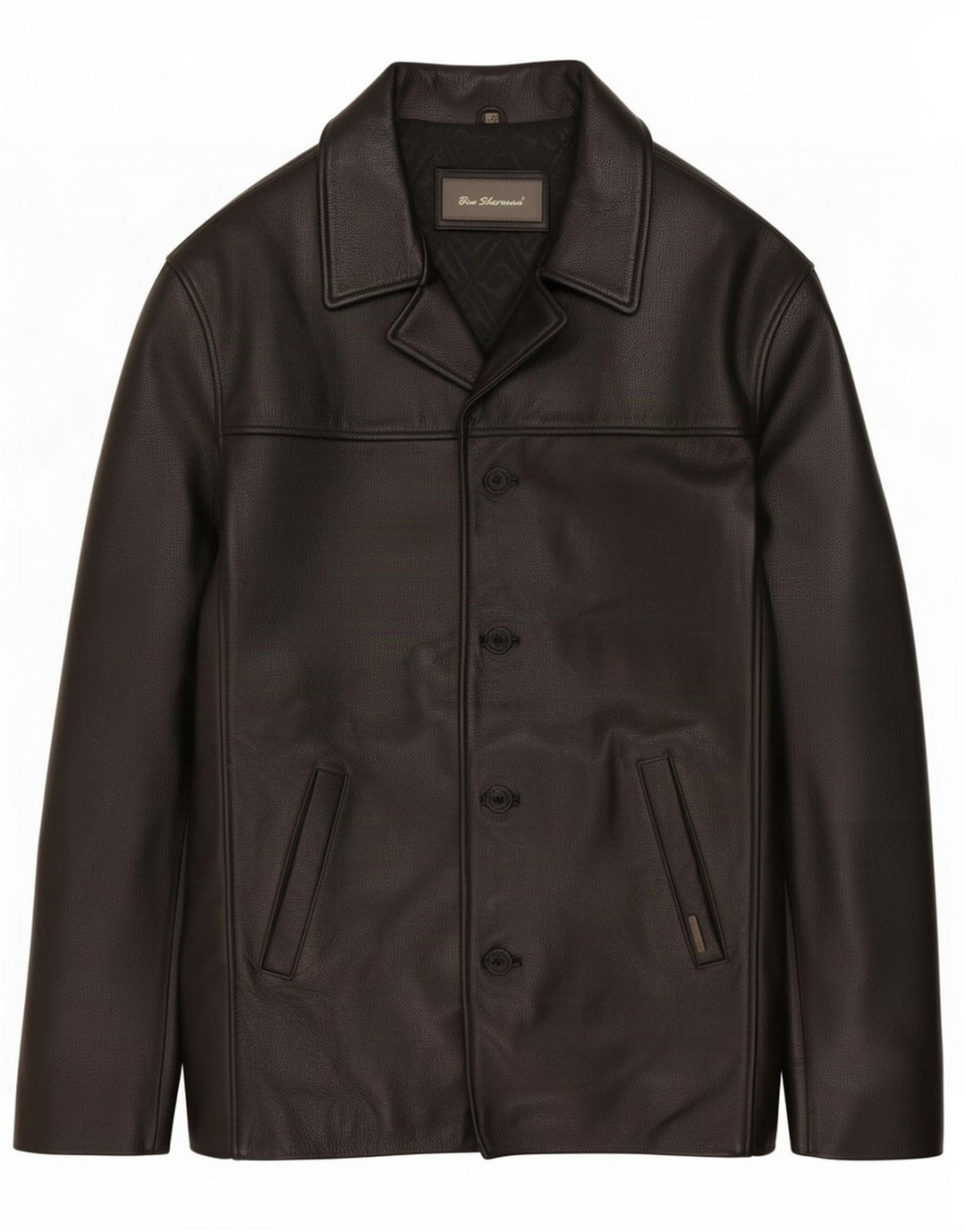 Ben Sherman Chaqueta de cuero para hombre Reino Unido 40 Grande Negro