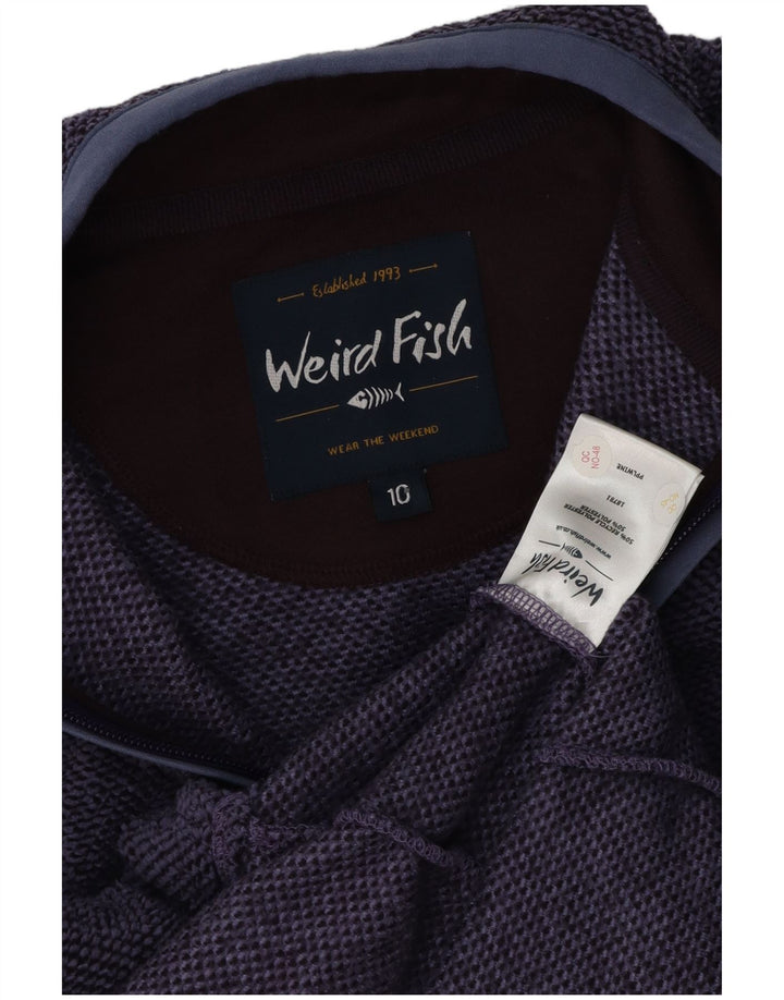 WEIRD FISH Chaqueta de chándal de gran tamaño para mujer UK 10 Small Purple