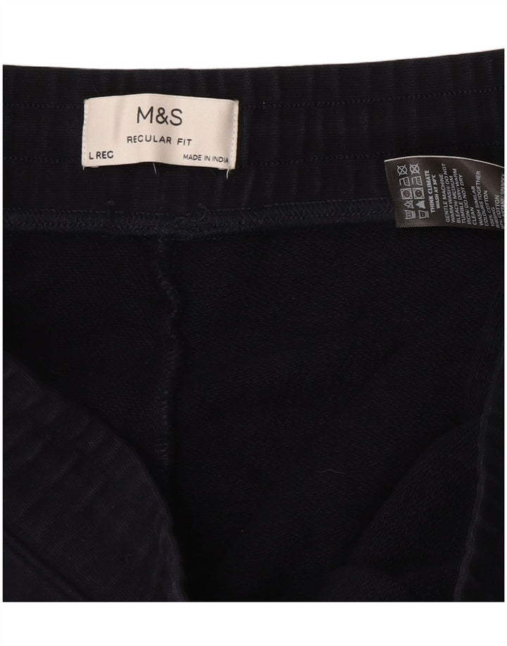 Marks & Spencer Pantalones de chándal de ajuste regular para hombre Joggers Large Azul marino