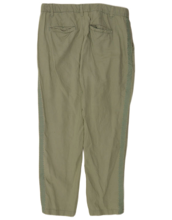 Gap Pantalones Chinos Novia Regulares para Mujer EU 44 XL W34 L27 Lino Verde