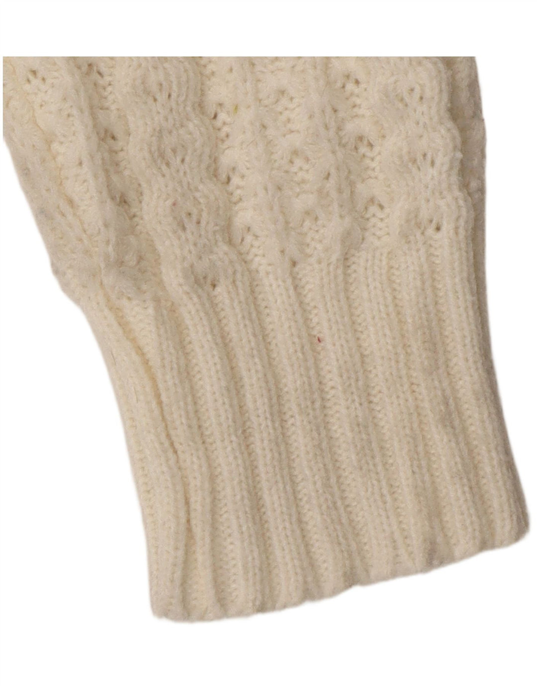 Vintage mujer Cardigan suéter Reino Unido 16 grande blanco poliacrílico