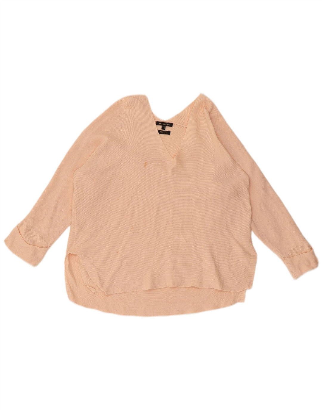 MASSIMO DUTTI Blusa extragrande de manga 3/4 para mujer UK 40 Small Pink