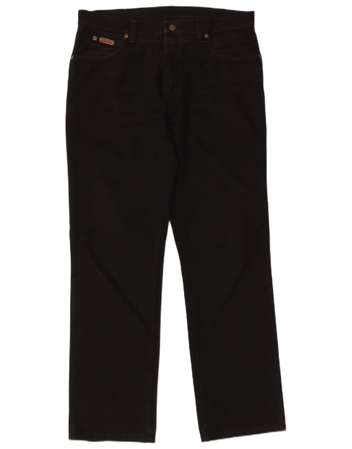 WRANGLER Vaqueros rectos Texas para hombre W36 L32 Algodón negro