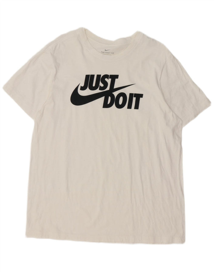 Nike - Camiseta gráfica para hombre, talla grande, algodón blanco