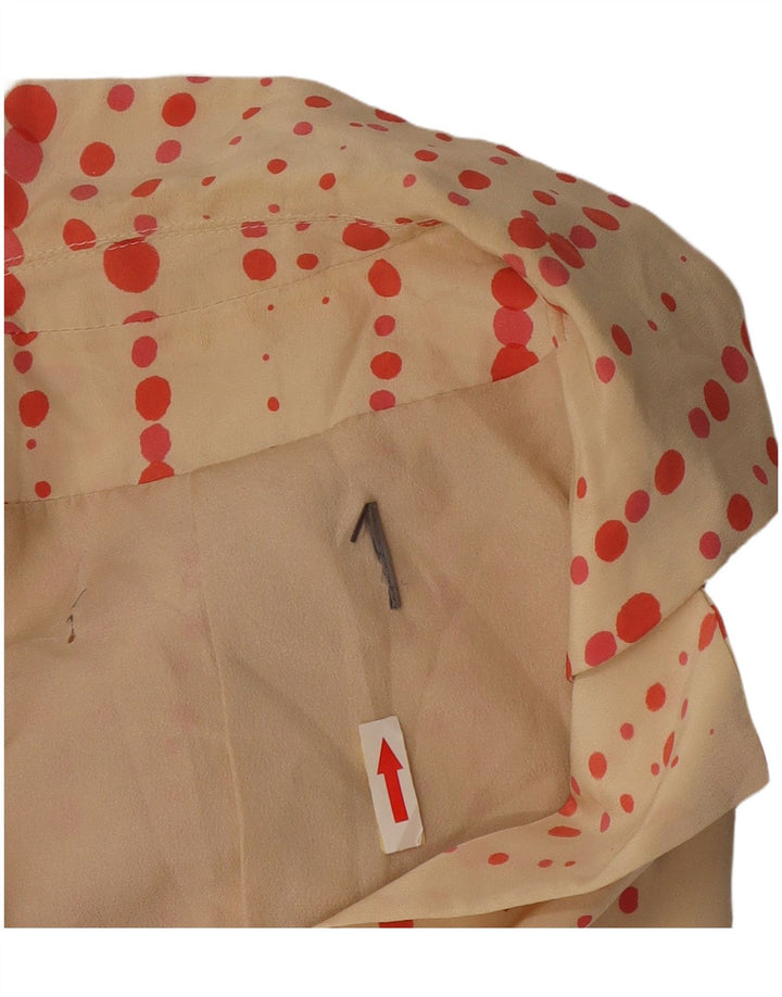 Vintage mujer 3/4 manga 3 botón Blazer chaqueta US 10 grande beige manchado