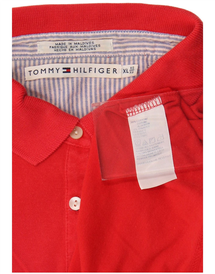 TOMMY HILFIGER Polo Mujer UK 40 XL Algodón Rojo