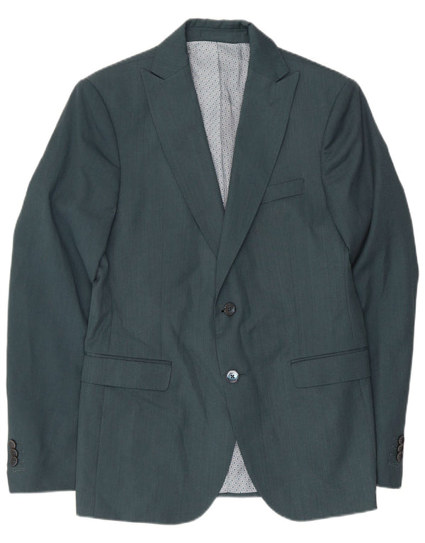 Zara Chaqueta Blazer De 2 Botones Para Hombre UK 36 Small Verde
