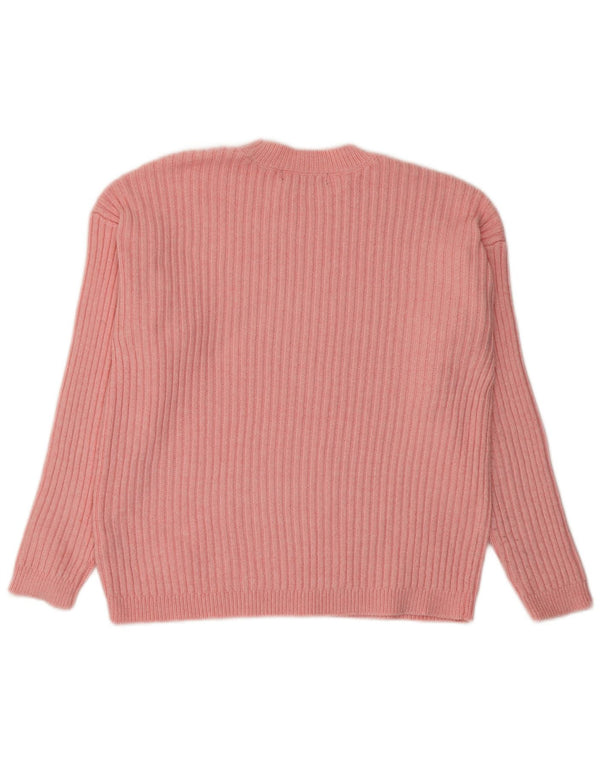 Marks & Spencer Jersey de cuello redondo para mujer UK 44 Poliéster rosa medio