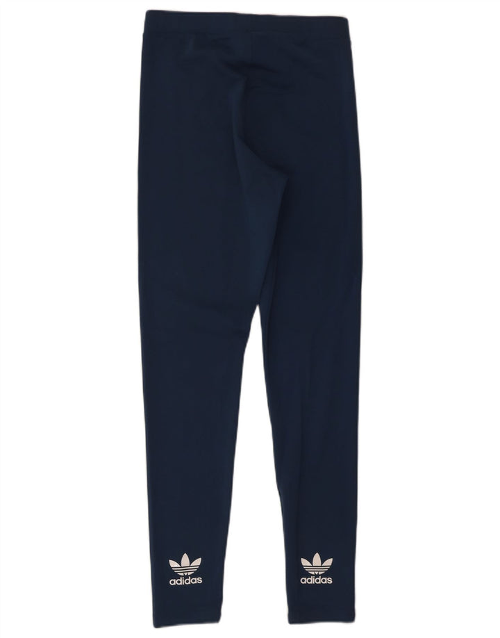 Adidas Leggings gráficos para mujer UK 10 Small Azul marino Poliéster