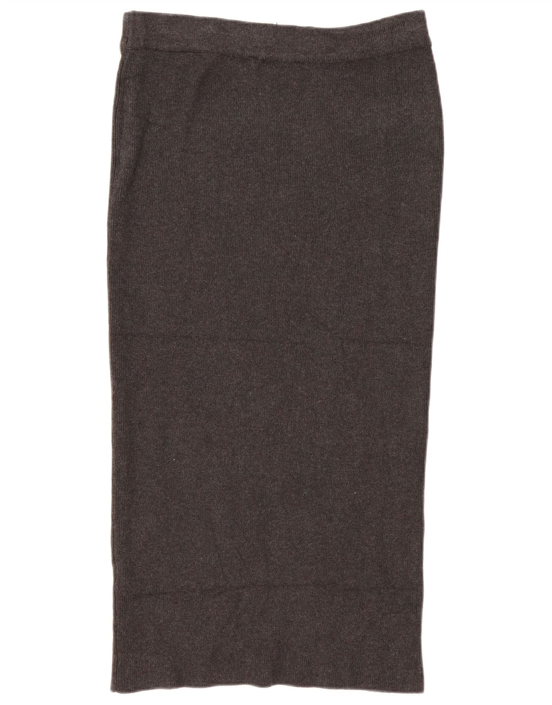 Zara Mujer Falda Recta De Punto Mediana W28 Viscosa Gris
