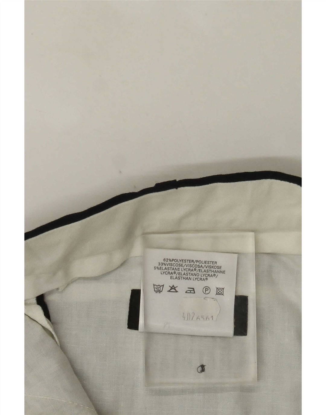 Marks & Spencer Pantalón de traje recto para hombre W40 L29 Poliéster azul marino