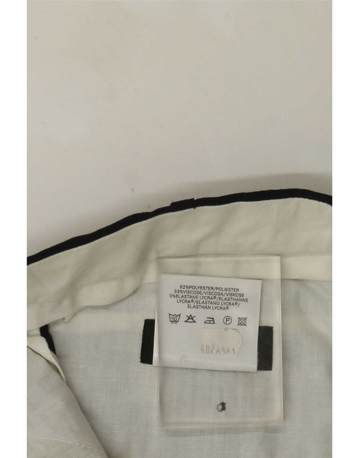 Marks & Spencer Pantalón de traje recto para hombre W40 L29 Poliéster azul marino