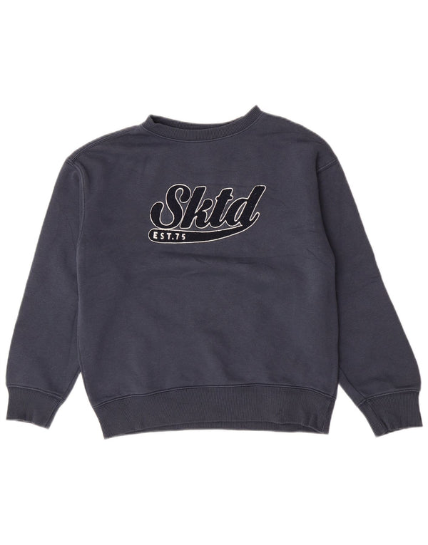 Zara Boys Graphic Sudadera Jumper 11-12 Años Azul Marino Algodón