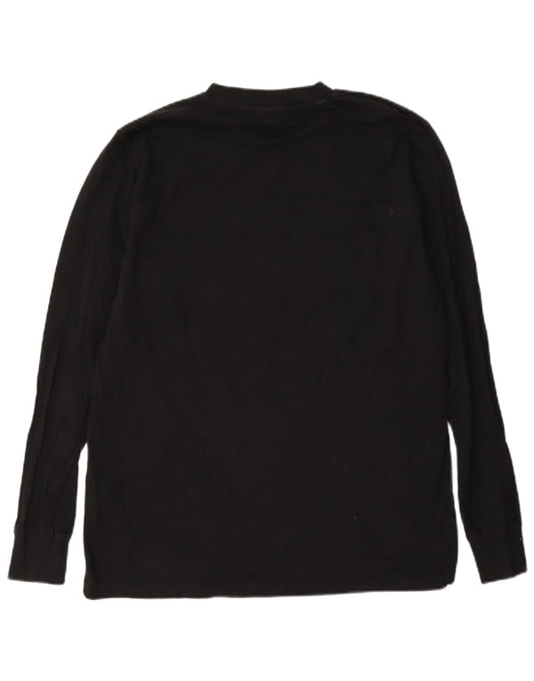 Fila Hombre Loose Fit Graphic Top Manga Larga XS Algodón Color Block Negro