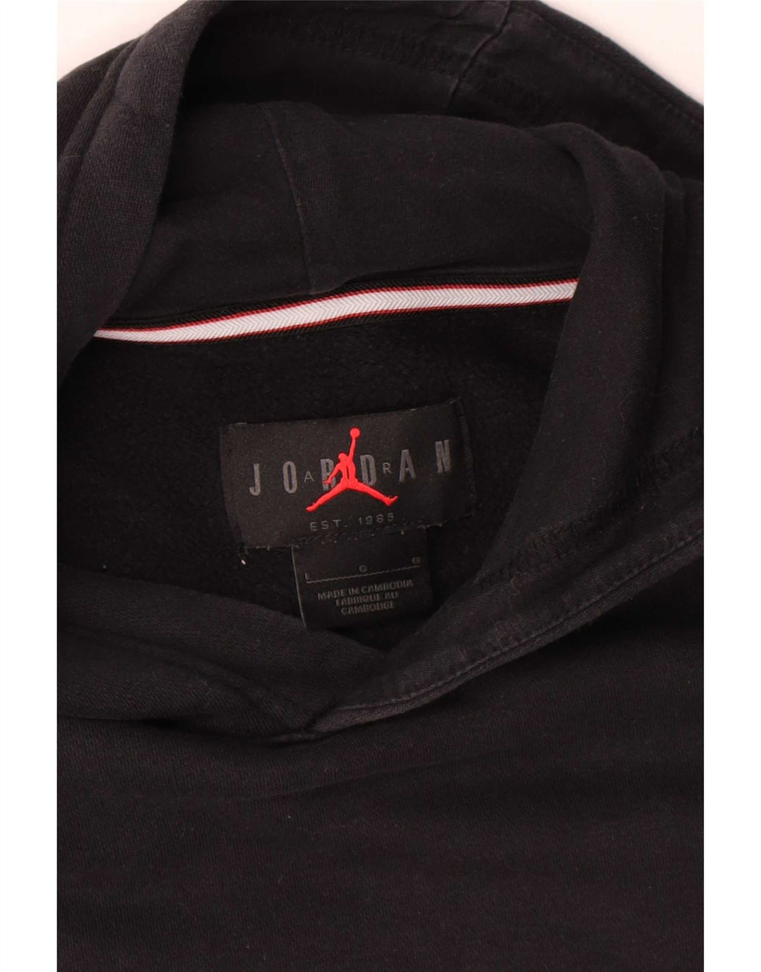 Jordan - Sudadera con capucha para hombre, talla grande, algodón negro