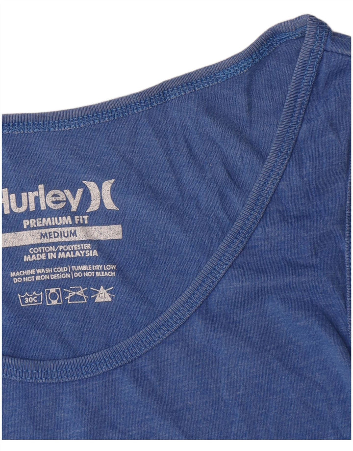 Hurley Mens Premium Fit Graphic Vest Top Medium Blue Cotton