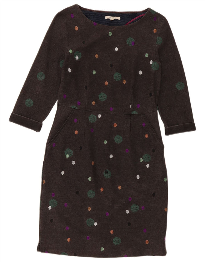 White Stuff Vestido tubo de manga 3/4 para mujer UK 40 Pequeño gris manchado