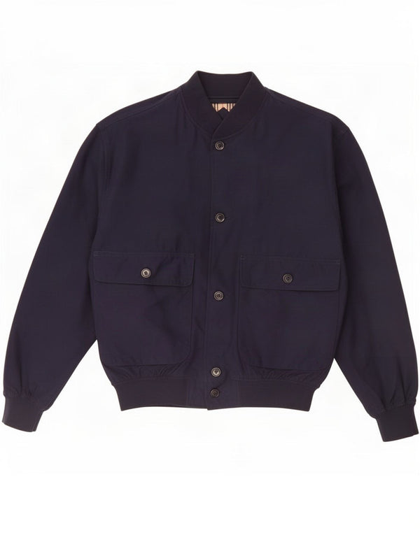 Faciba Chaqueta Bomber para Hombre IT 50 Grande Azul Marino