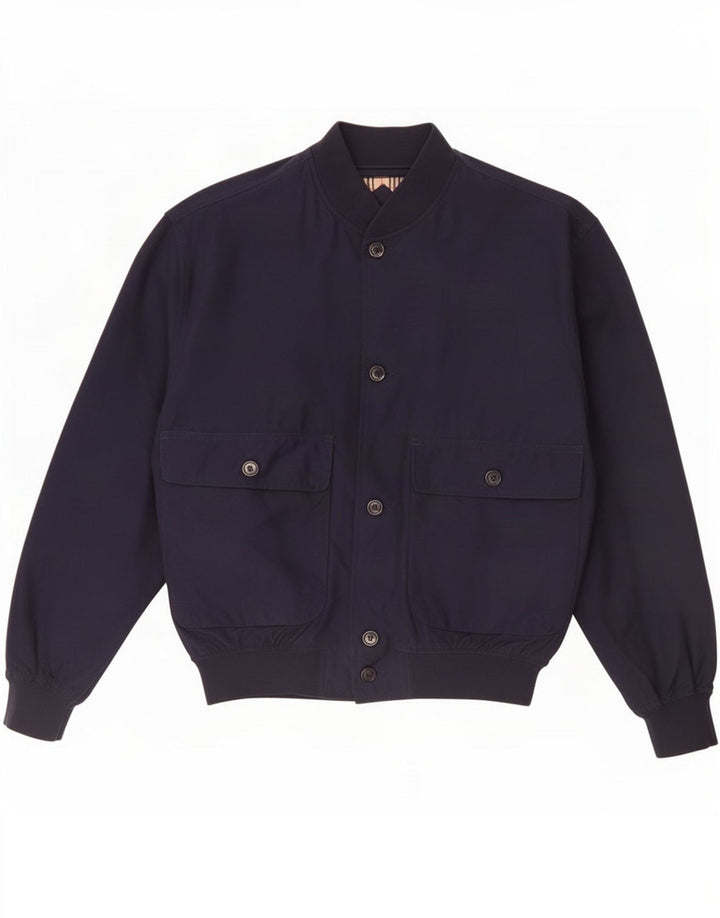 Faciba Chaqueta Bomber para Hombre IT 50 Grande Azul Marino