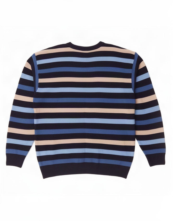 Lacoste Jersey con cuello redondo para niño 11-12 años, multicolor a rayas