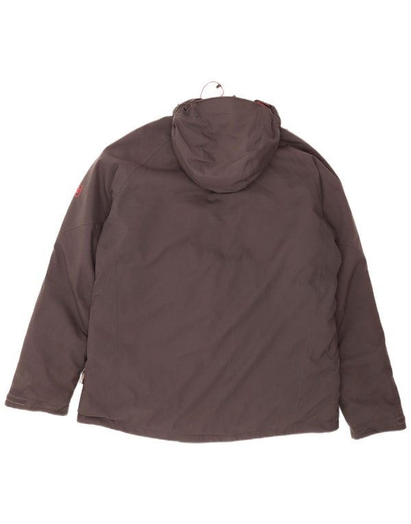 Jack Wolfskin Chaqueta de esquí acolchada con capucha para hombre UK 48 2XL Gris Poliéster Deportes