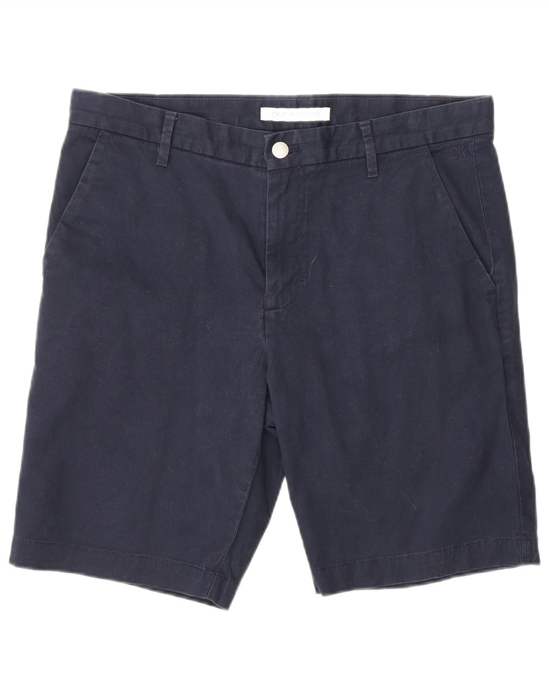 Pantalones cortos chinos Calvin Klein para hombre W32 Algodón azul marino mediano