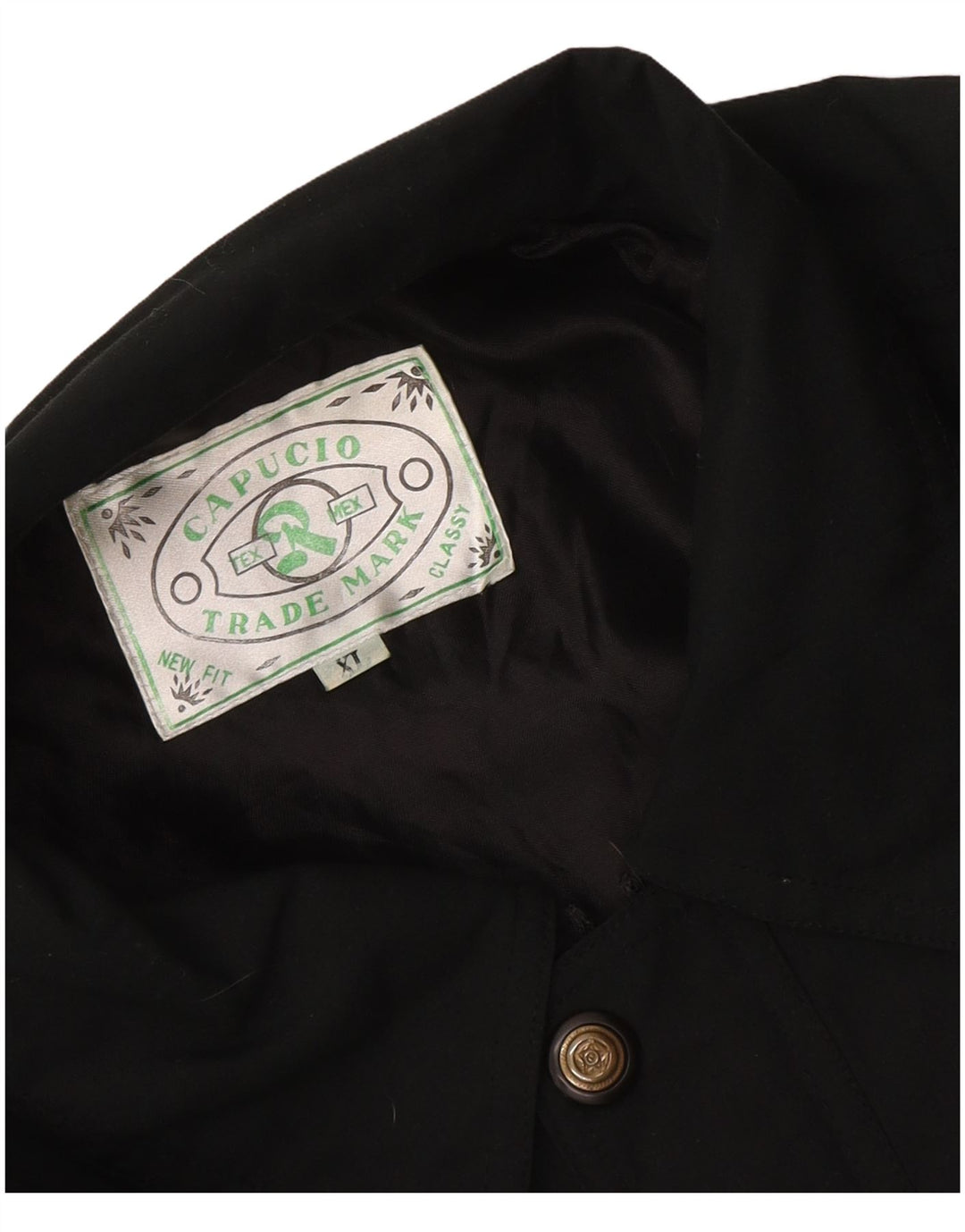 Vintage hombres bombardero chaqueta Reino Unido 42 XL negro
