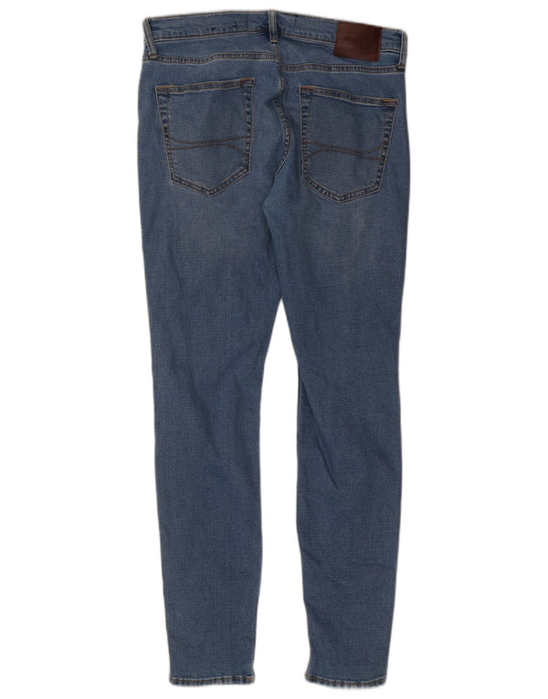 Hollister Mens Super Skinny Jeans  W34 L32 Blue Cotton