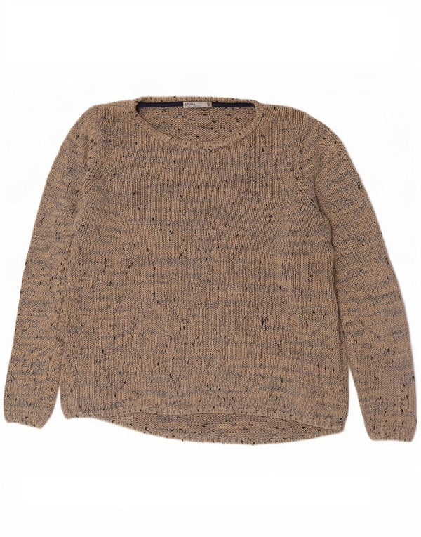 Jersey tipo jersey con cuello barco para mujer de White Stuff, talla grande, color beige moteado